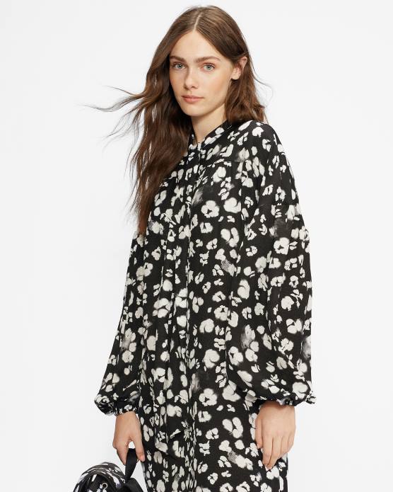 Ted Baker femmes 60VD526 vêtements Wilmy - Robe longue à nœud lavallière noir