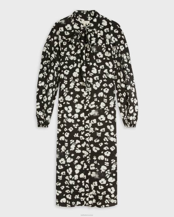 Ted Baker femmes 60VD526 vêtements Wilmy - Robe longue à nœud lavallière noir