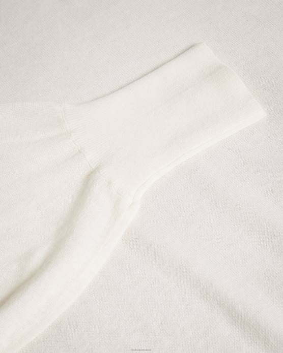 Ted Baker femmes 60VD543 vêtements Nicci - Pull à détails de manches blanc