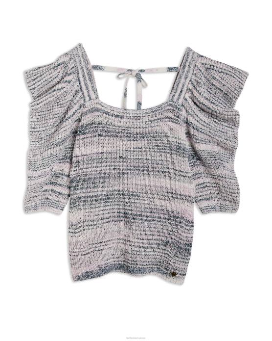 Ted Baker femmes 60VD626 vêtements Aspel - Pull à manches exagérées et découpe au dos blanc