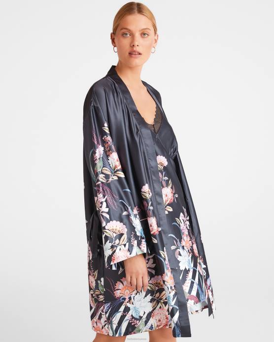 Ted Baker femmes 60VD627 vêtements robe de chambre en satin imprimé romsie charbon