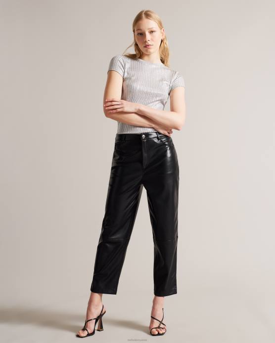 Ted Baker femmes 60VD556 vêtements catrino t-shirt ajusté métallisé argent