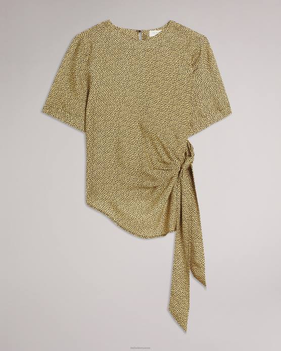 Ted Baker femmes 60VD576 vêtements robbiee - t-shirt intégral à nouer noir