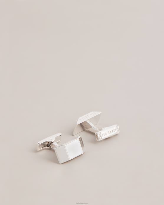 Ted Baker Hommes 60VD1891 accessoires boutons de manchette géométriques Presus couleur argent