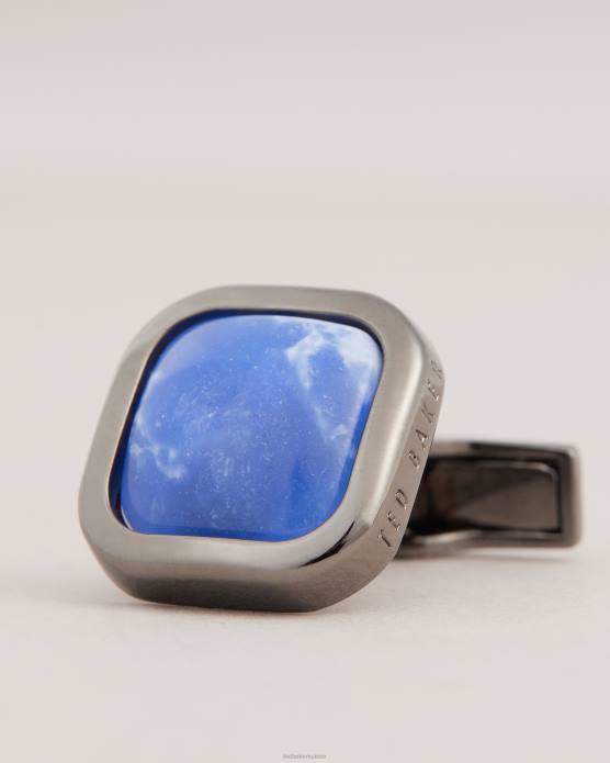 Ted Baker Hommes 60VD1961 accessoires boutons de manchette marbrés marbrés bleu