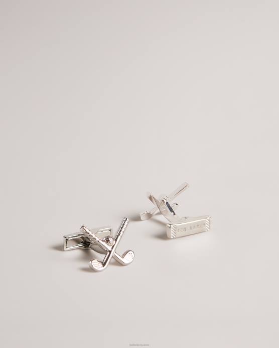 Ted Baker Hommes 60VD1980 accessoires boutons de manchette de golf golffy argent