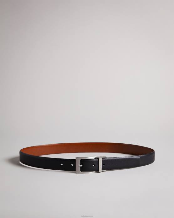 Ted Baker Hommes 60VD1829 accessoires ceinture réversible en cuir karmer noir