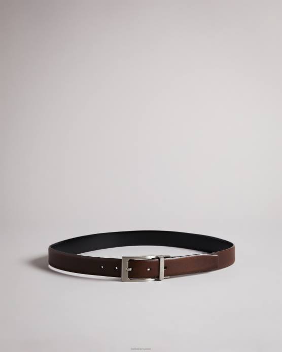 Ted Baker Hommes 60VD1831 accessoires ceinture réversible en cuir karmer chocolat