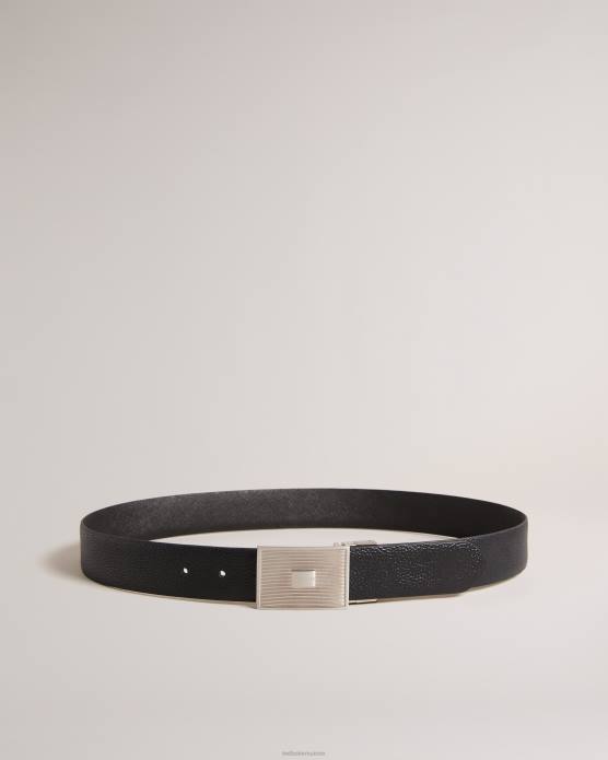 Ted Baker Hommes 60VD1952 accessoires ceinture à boucle texturée Aydon noir