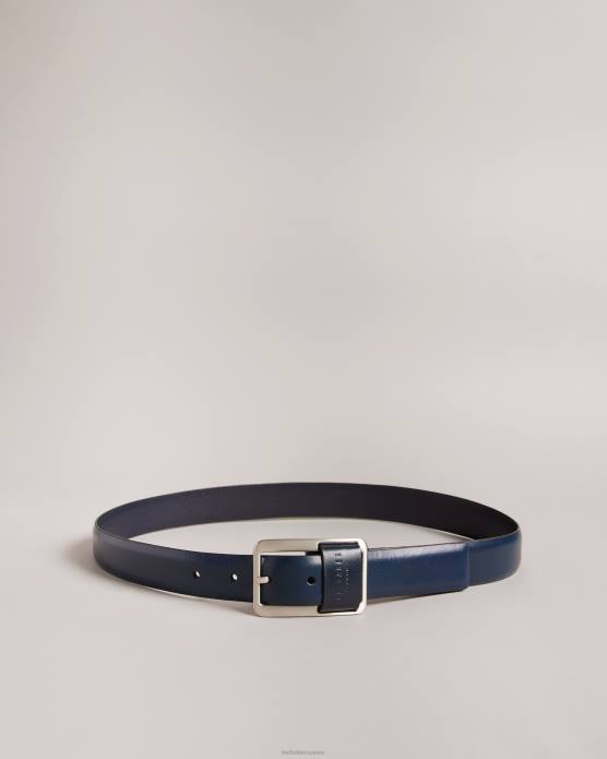Ted Baker Hommes 60VD1953 accessoires ceinture à boucle à barre centrale Koen marine