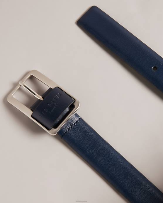 Ted Baker Hommes 60VD1953 accessoires ceinture à boucle à barre centrale Koen marine