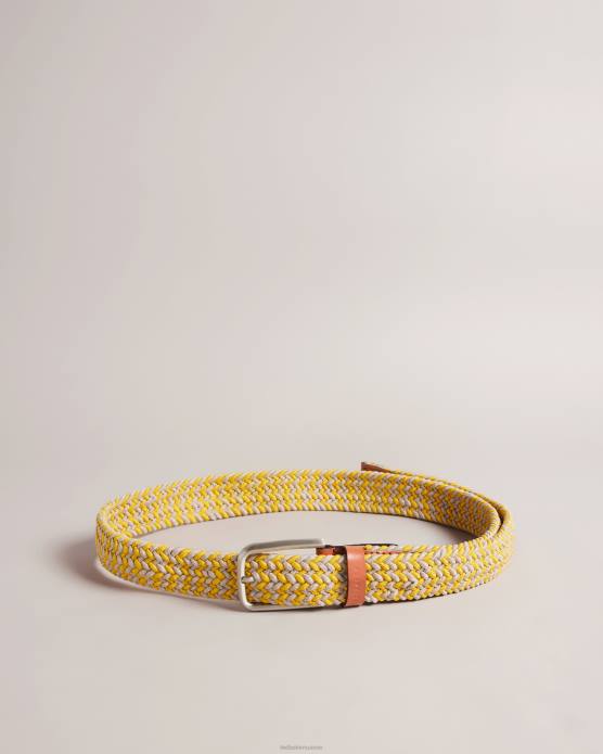 Ted Baker Hommes 60VD1989 accessoires ceinture élastique tissée callen jaune