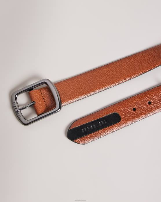 Ted Baker Hommes 60VD2059 accessoires Jaims - ceinture en cuir à détail contrastant bronzer