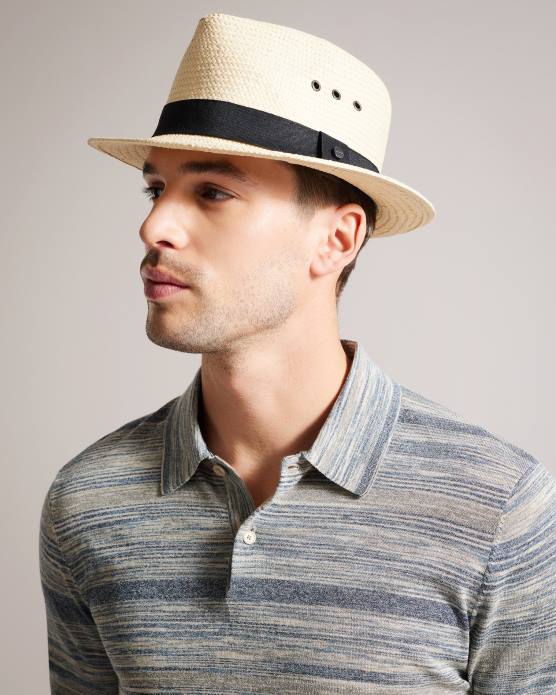 Ted Baker Hommes 60VD1874 accessoires trilby en paille Aydinn naturel