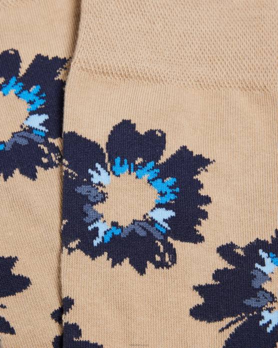 Ted Baker Hommes 60VD1951 accessoires chaussettes à imprimé floral peint newflor naturel