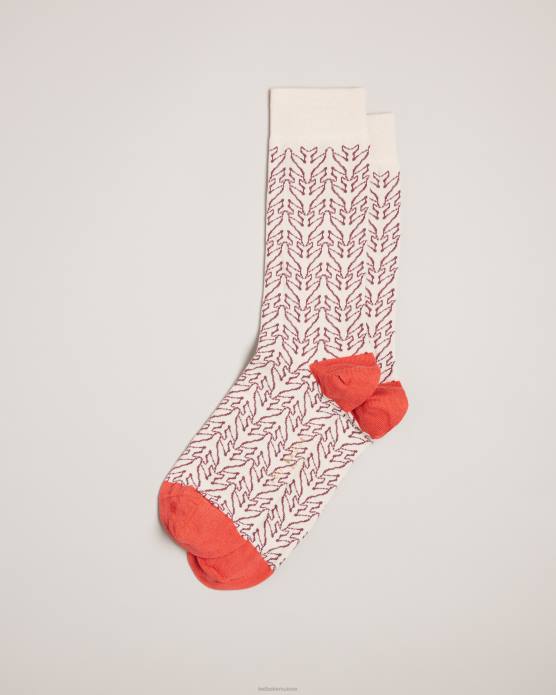 Ted Baker Hommes 60VD2002 accessoires chaussettes d'équipage d'avion Aerosok crème