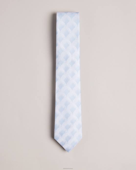 Ted Baker Hommes 60VD1877 accessoires cravate jacquard éventail Herro bleu