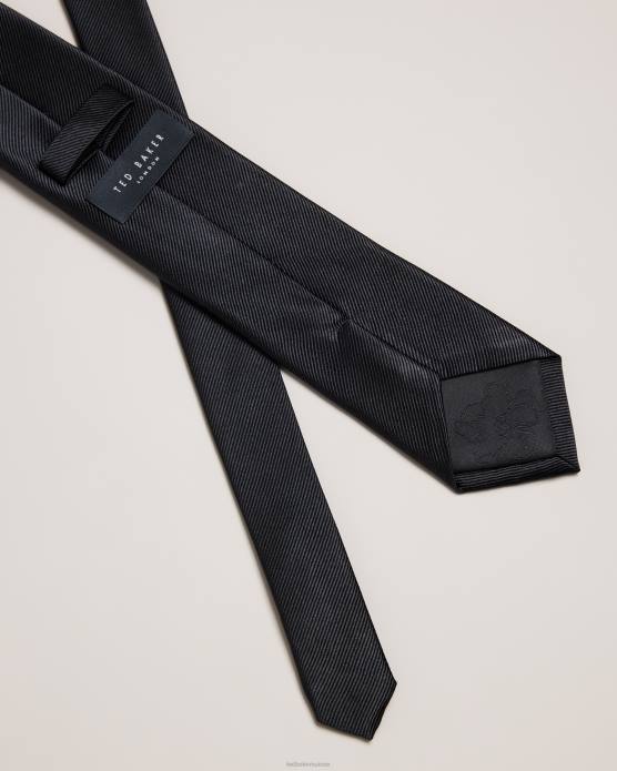 Ted Baker Hommes 60VD1884 accessoires cravate en soie ottomane Moorez noir