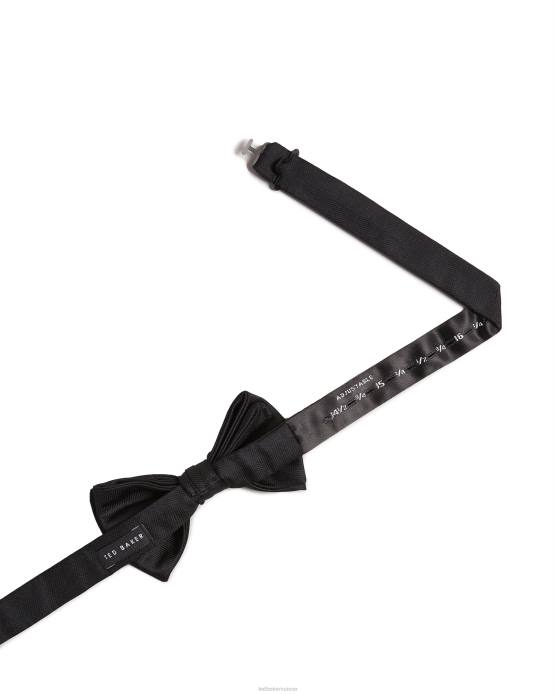 Ted Baker Hommes 60VD1954 accessoires noeud papillon en soie unie mazbow noir