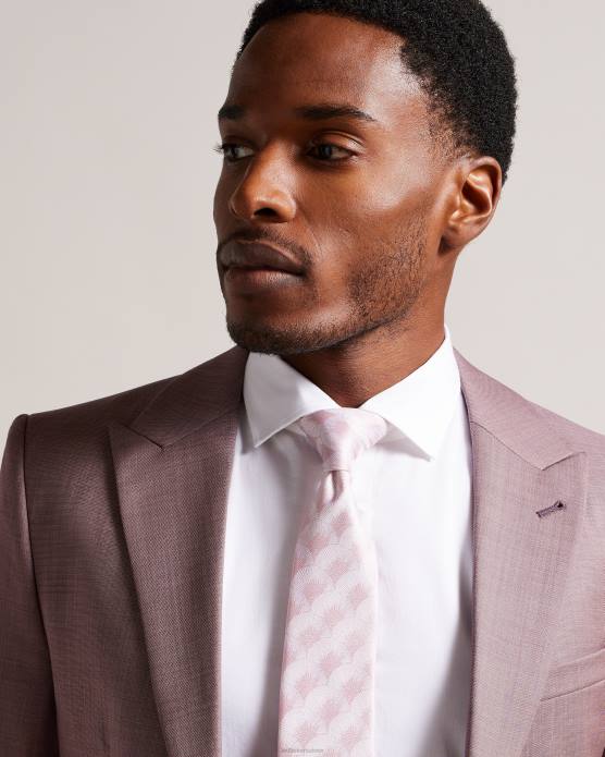 Ted Baker Hommes 60VD1968 accessoires cravate jacquard éventail Herro rose sombre