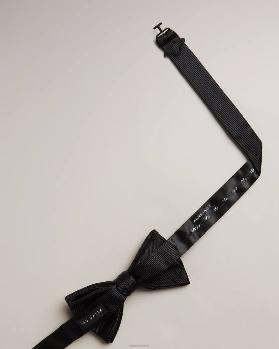 Ted Baker Hommes 60VD1990 accessoires noeud papillon en soie côtelée ottoman Brosney noir
