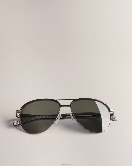 Ted Baker Hommes 60VD2054 accessoires lunettes de soleil aviateur à monture métallique grayavi gris