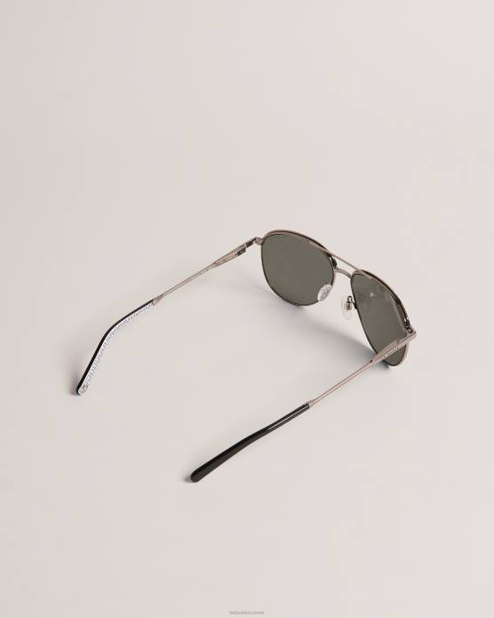 Ted Baker Hommes 60VD2054 accessoires lunettes de soleil aviateur à monture métallique grayavi gris