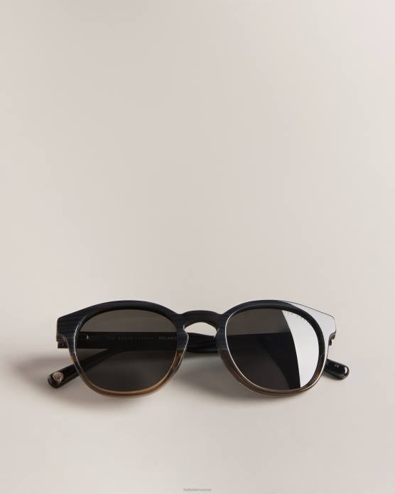 Ted Baker Hommes 60VD2063 accessoires lunettes de soleil rondes color block gryglas gris