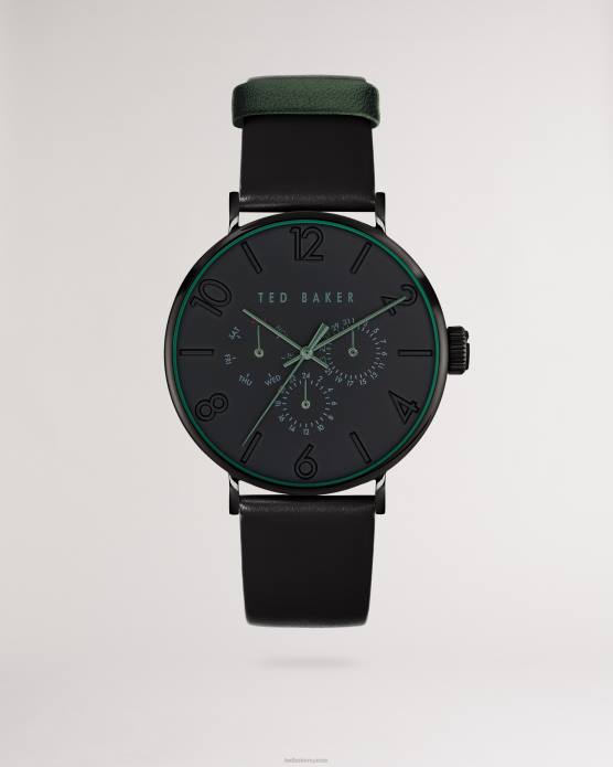 Ted Baker Hommes 60VD1904 accessoires montre timene bracelet cuir lisse noir noir