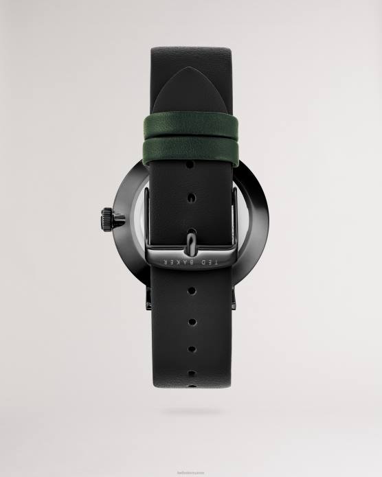 Ted Baker Hommes 60VD1904 accessoires montre timene bracelet cuir lisse noir noir