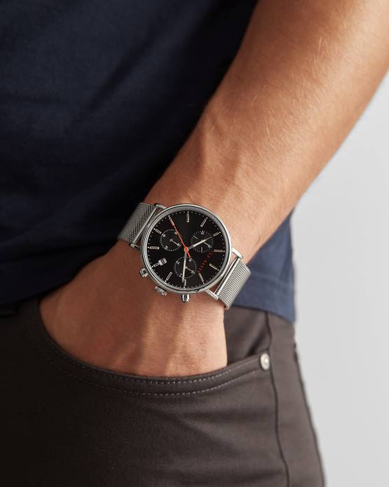 Ted Baker Hommes 60VD1905 accessoires montre à bracelet en maille mimose couleur argent