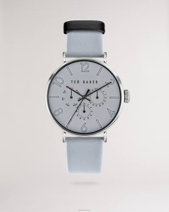 Ted Baker Hommes 60VD1964 accessoires montre timet bracelet cuir lisse gris gris