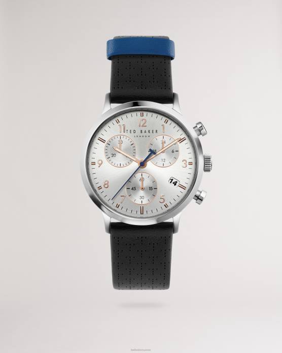 Ted Baker Hommes 60VD2012 accessoires montre minuta bracelet en cuir lisse noir