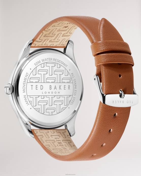 Ted Baker Hommes 60VD2044 accessoires montre à bracelet en cuir gravil bronzer