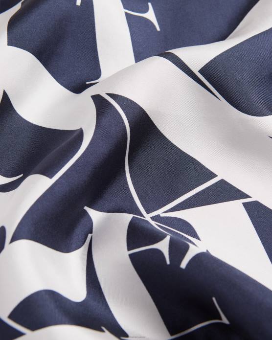 Ted Baker Hommes 60VD1839 accessoires pochette de costume en soie à logo épars Karson marine