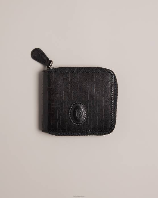 Ted Baker Hommes 60VD1949 accessoires tobiat t monogramme portefeuille zippé noir