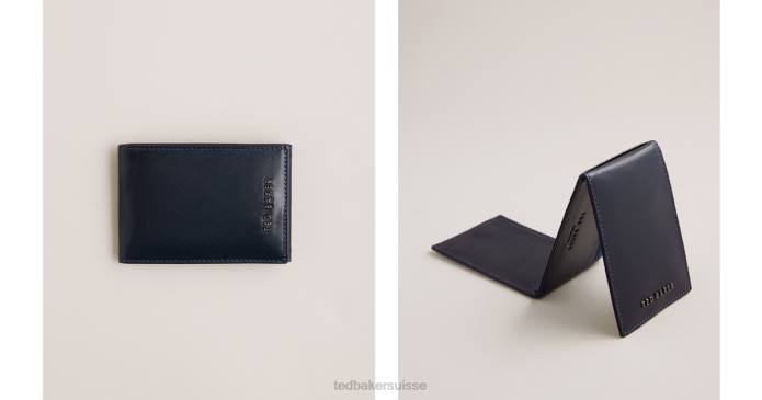 Ted Baker Hommes 60VD1974 accessoires porte-cartes en cuir plié Sammey marine