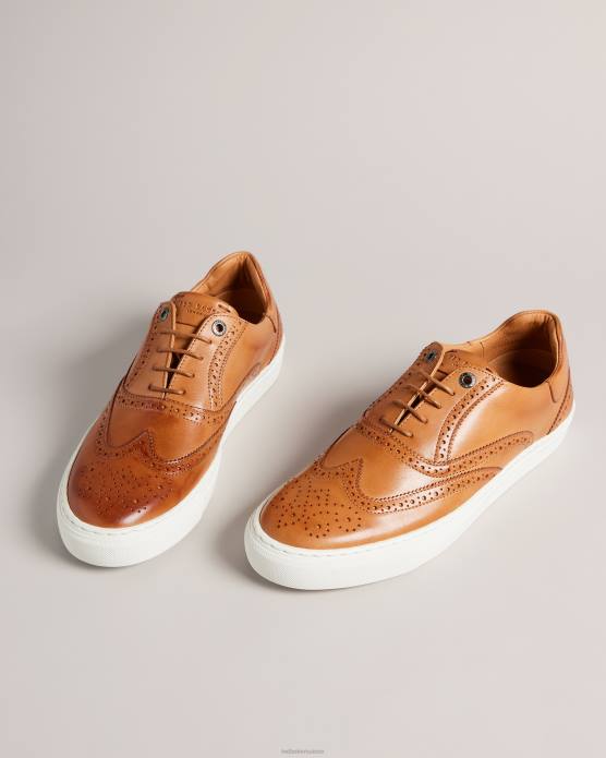 Ted Baker Hommes 60VD1843 chaussures chaussures richelieu hybrides en cuir bruni Dentton bronzer