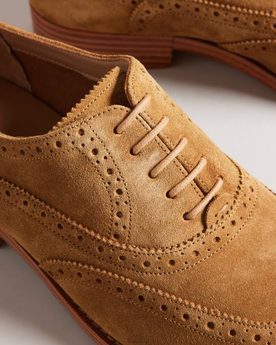 Ted Baker Hommes 60VD1849 chaussures ammais chaussures richelieu en daim formelles bronzer