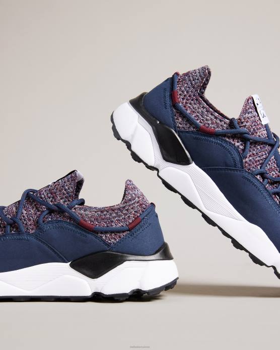 Ted Baker Hommes 60VD1802 chaussures baskets en maille markyy marine