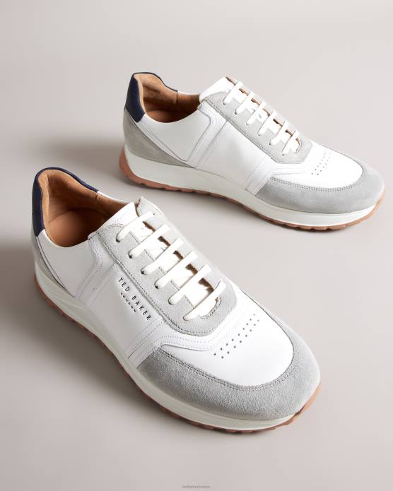 Ted Baker Hommes 60VD1822 chaussures baskets T Frayney en cuir et en daim marine