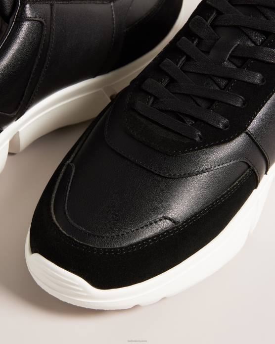 Ted Baker Hommes 60VD1869 chaussures baskets en cuir cecyle noir