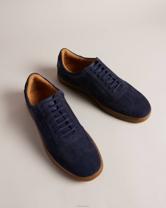 Ted Baker Hommes 60VD1885 chaussures baskets basses en daim evrens marine