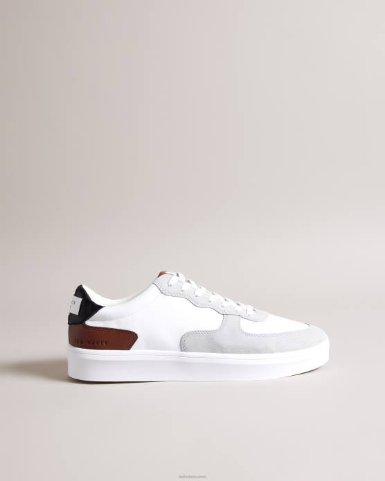 Ted Baker Hommes 60VD1888 chaussures baskets en cuir color block gawyn brun