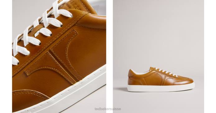 Ted Baker Hommes 60VD2075 chaussures baskets rétro en cuir robertt bronzer
