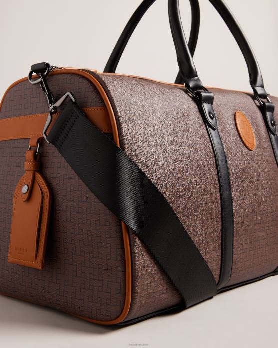 Ted Baker Hommes 60VD1735 Sacs fourre-tout monogramme traylen t chocolat brun