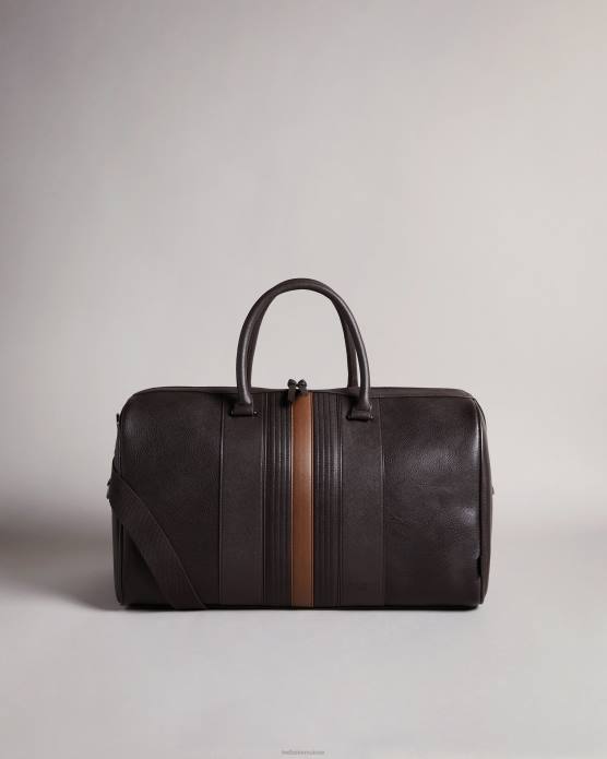 Ted Baker Hommes 60VD1769 Sacs sac fourre-tout en pu à rayures evyday brn-choc