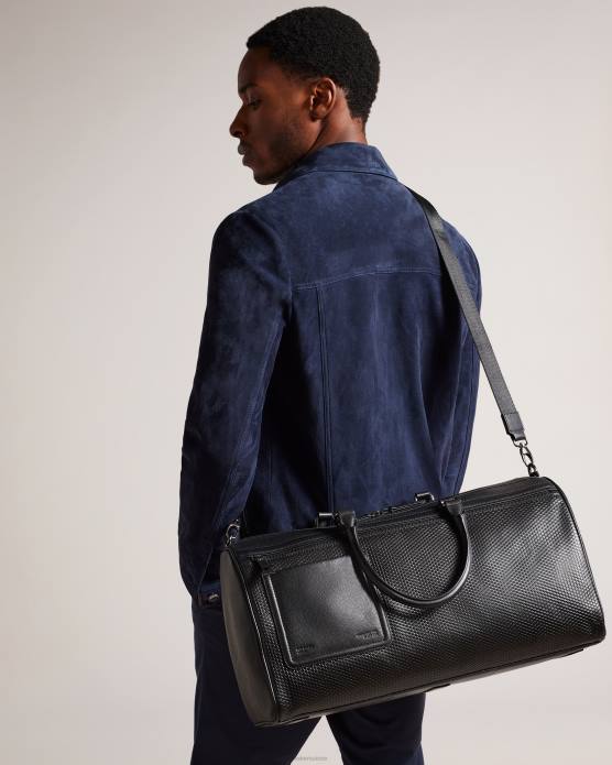 Ted Baker Hommes 60VD1772 Sacs sac fourre-tout en cuir texturé Canvay noir
