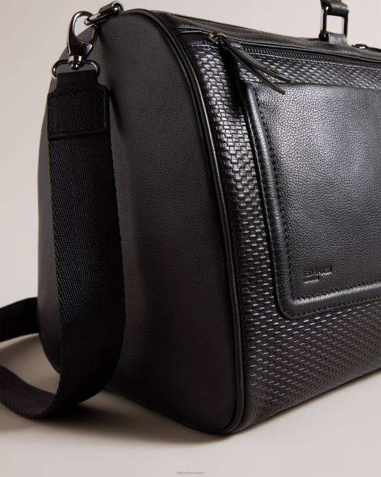Ted Baker Hommes 60VD1772 Sacs sac fourre-tout en cuir texturé Canvay noir