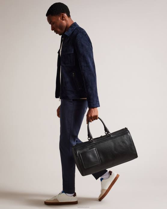 Ted Baker Hommes 60VD1772 Sacs sac fourre-tout en cuir texturé Canvay noir